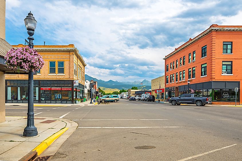 Main Street of Livingston, Montana.