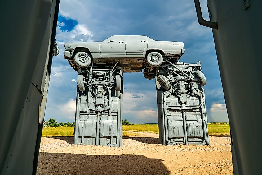 Carhenge - famous car sculpture created by Jim Reinders in Alliance, Nebraska