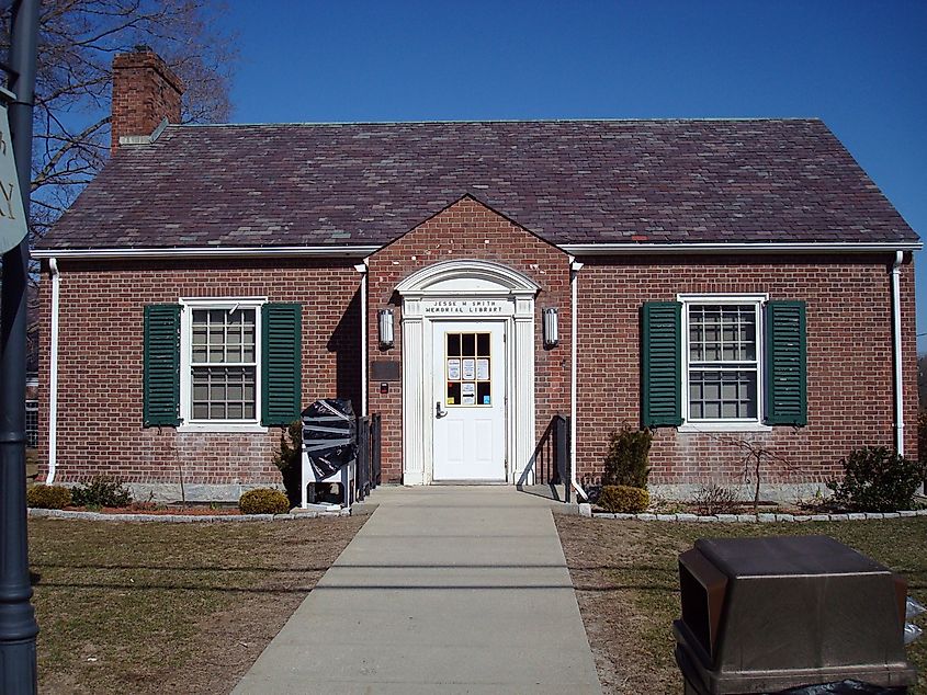 The Jesse M. Smith Memorial Library in Burrillville, Rhode Island.