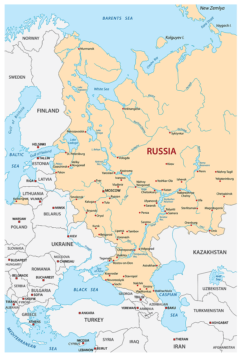 volga river map russia