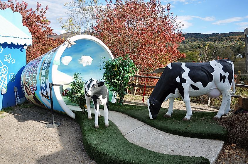 Ben & Jerry's Ice Cream Factory in Waterbury, Vermont, USA. Editorial credit: Wangkun Jia / Shutterstock.com