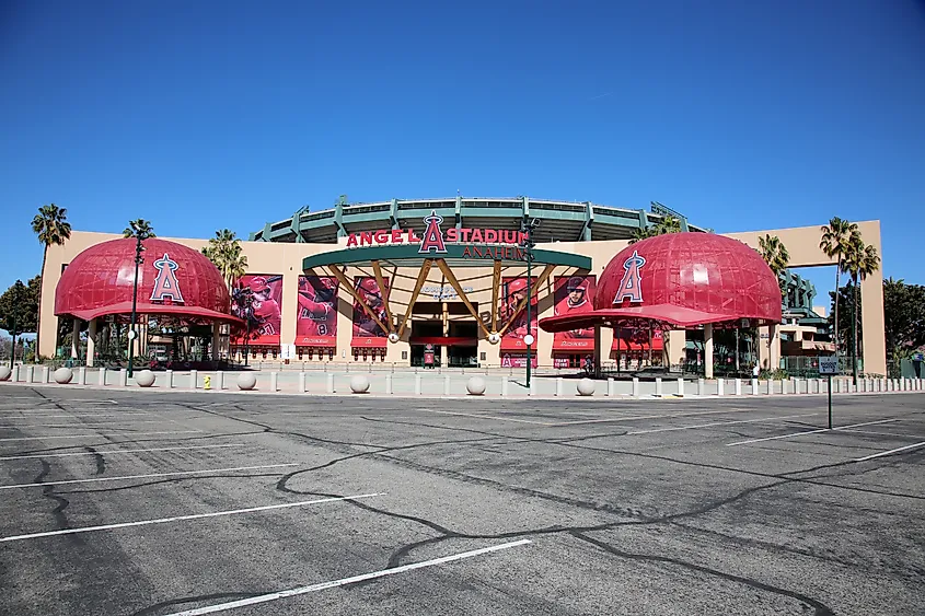 Angel Stadium. Editorial credit: mikeledray / Shutterstock.com