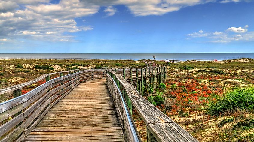 y Burney Park Beach Access in Amelia Island Florida