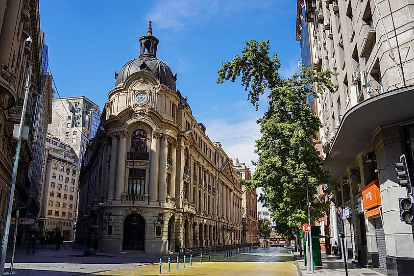 Santiago Stock Exchange or Bolsa de Comercio de Santiago.