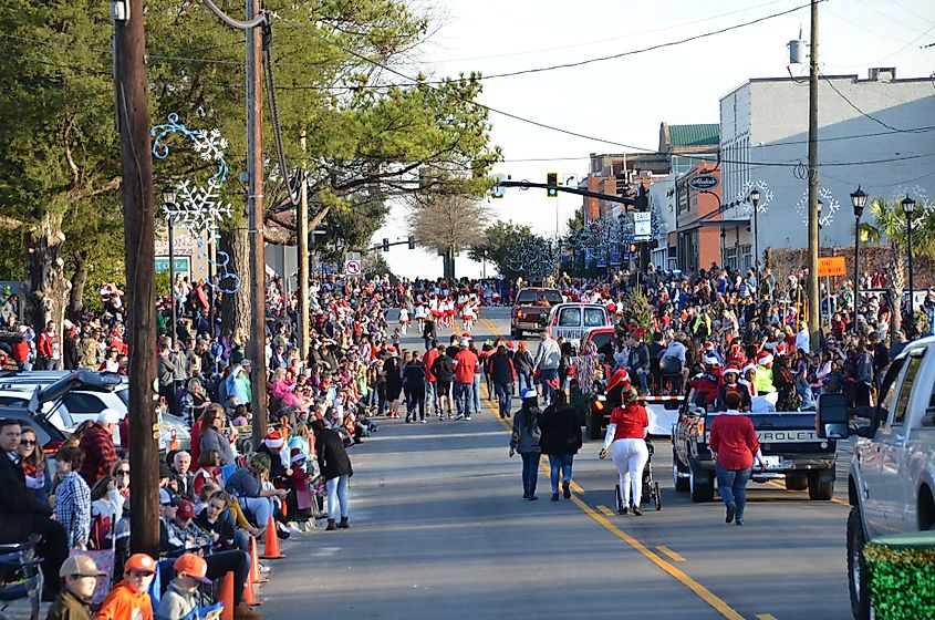 People during the Christmas Parade in Lexington, SC.