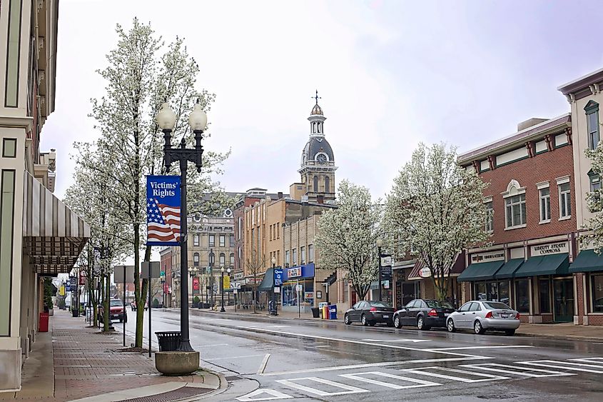 East Liberty Street in downtown Wooster, Ohio.