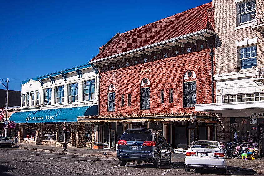 Downtown Historic District in Chehalis, Washington.