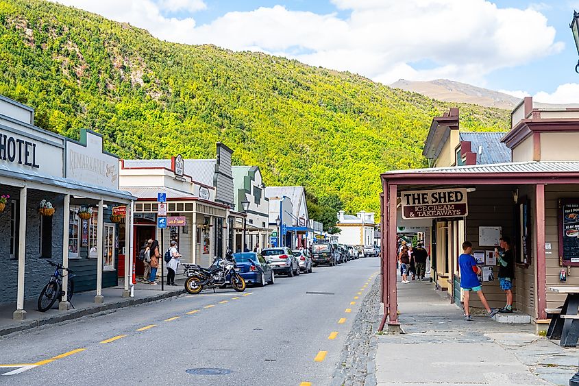 Main street in Arrowtown, New Zealand