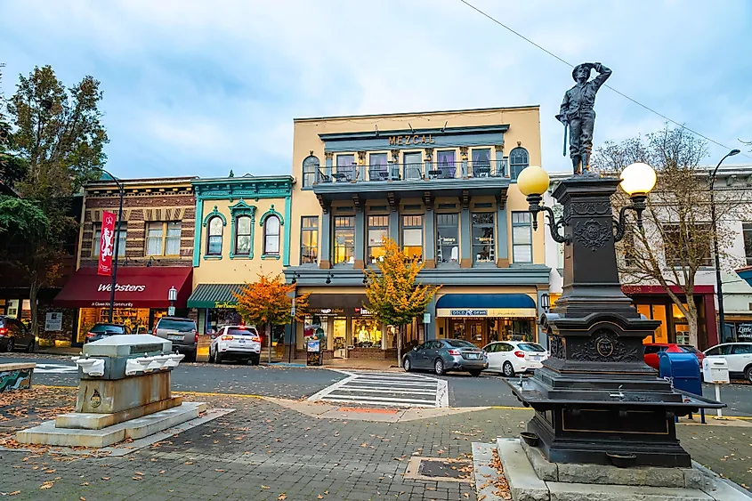 Downtown Plaza in Ashland, Oregon.