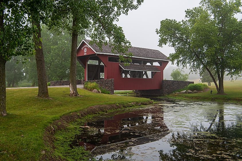 Essenhaus covered bridge near Middlebury, Indiana.