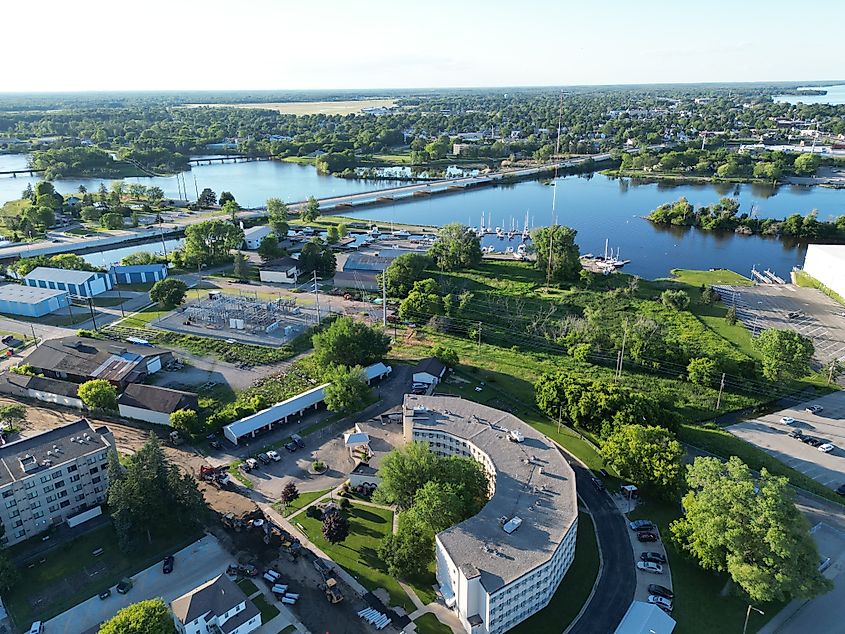 Marinette, WI, on a summer night.