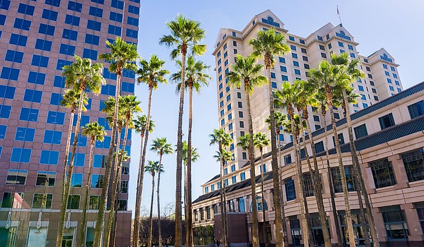 Urban landscape in downtown San Jose, Silicon Valley, California