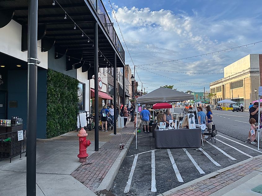 Weekend Street Festival in Tuscumbia, Alabama