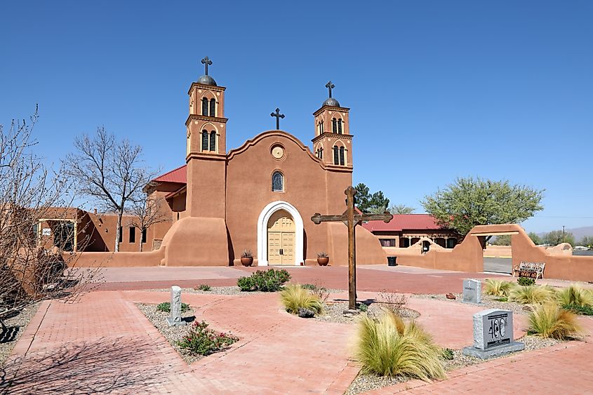 The Old San Miguel Mission (1598), Socorro, New Mexico.