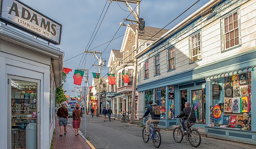 Downtown street in Provincetown, Massachusetts