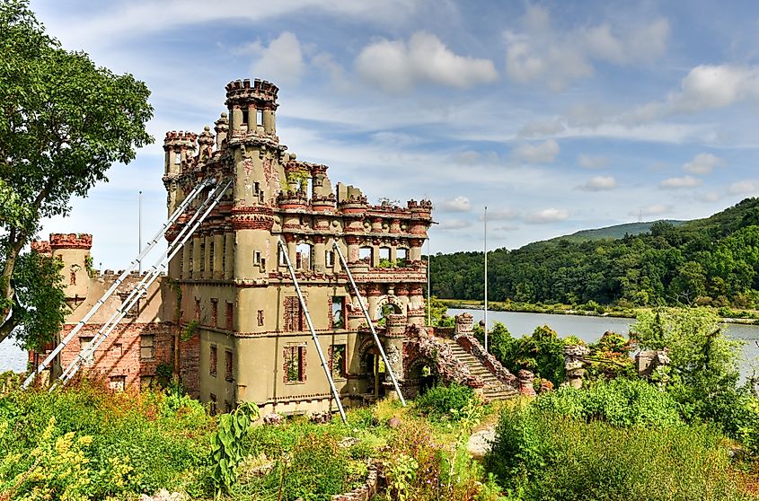 Bannerman Castle Armory on Pollepel Island in the Hudson River, New York