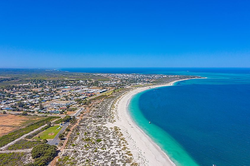 Aerial view of Jurien Bay, Australia.