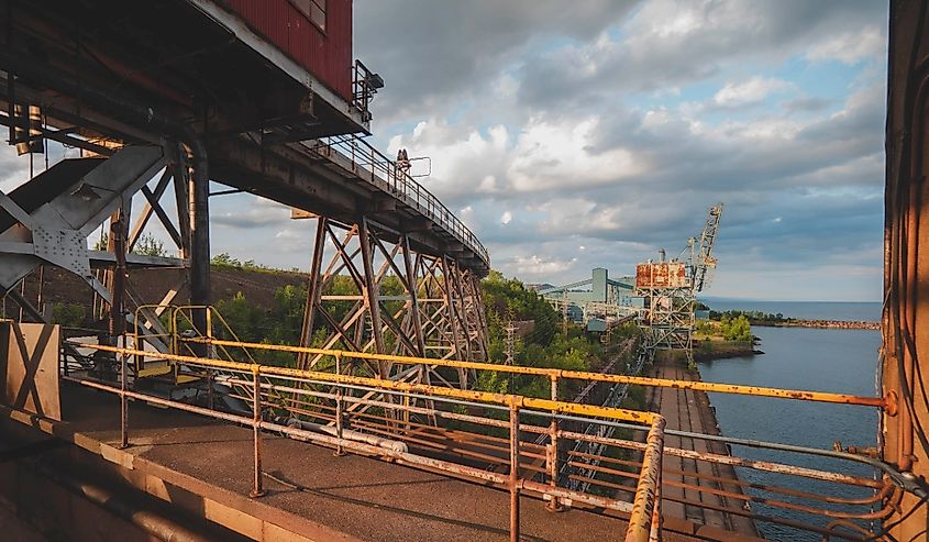 Abandoned Ore Dock on Lake Superior in Tofte, Minnesota.