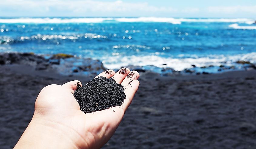 Black Sand Beach, Big Island, Hawaii