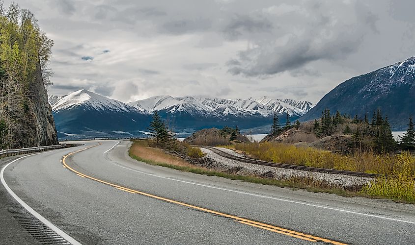 Seward Highway Scenic Drive in Alaska.