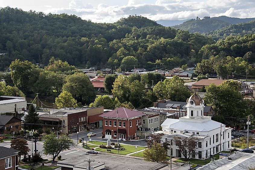 Downtown Bryson City, North Carolina.