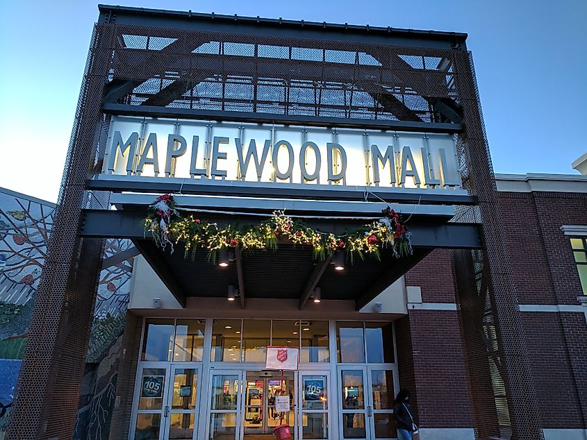 Entrance to Maplewood Mall in Maplewood, Minnesota.