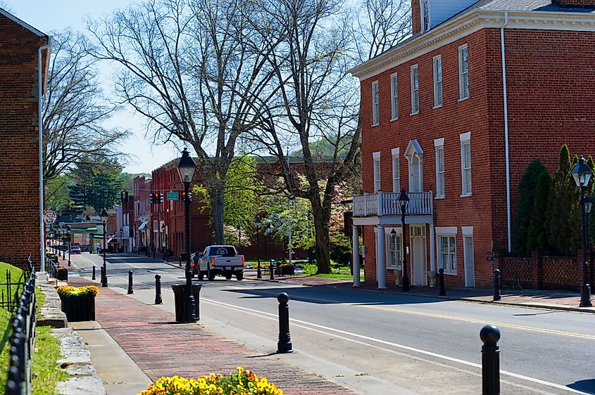 Rogersville, Tennessee, settled in 1775 by the grandparents of Davy Crockett.