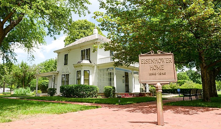 Exterior of President Eisenhower's boyhood home. 