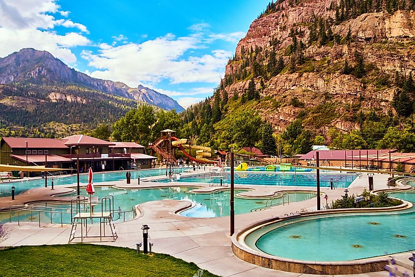 Peaceful hot springs in Ouray, Colorado.