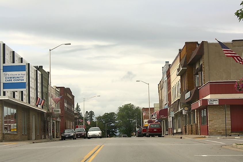 Downtown Antigo, Wisconsin.