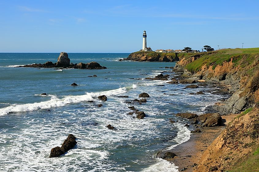 Pigeon Point Lighthouse in Pescadero, California.