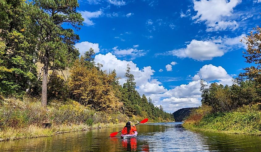 Kayaking at Lake, Payson, Arizona