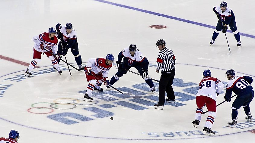 Ice hockey at the 2014 Winter Olympics - Men's tournament Czech Republic vs Slovakia.