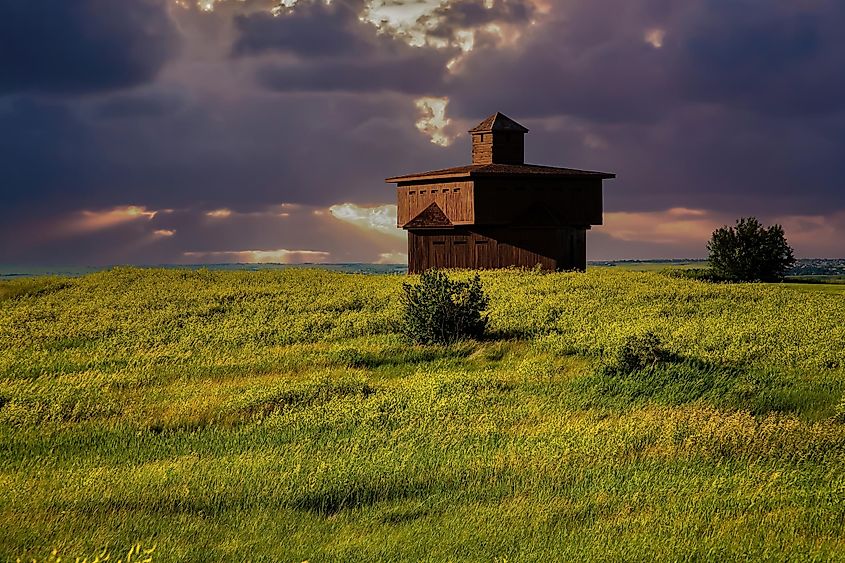 Fort Abraham Lincoln State Park near Mandan, North Dakota.