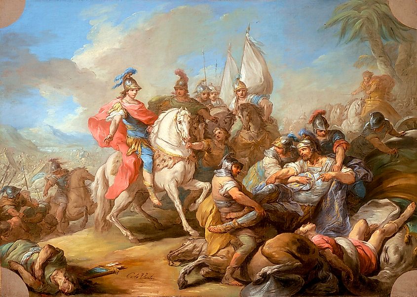 The Victory of Alexander over Porus. Illustration by Charles-Andre van Loo.