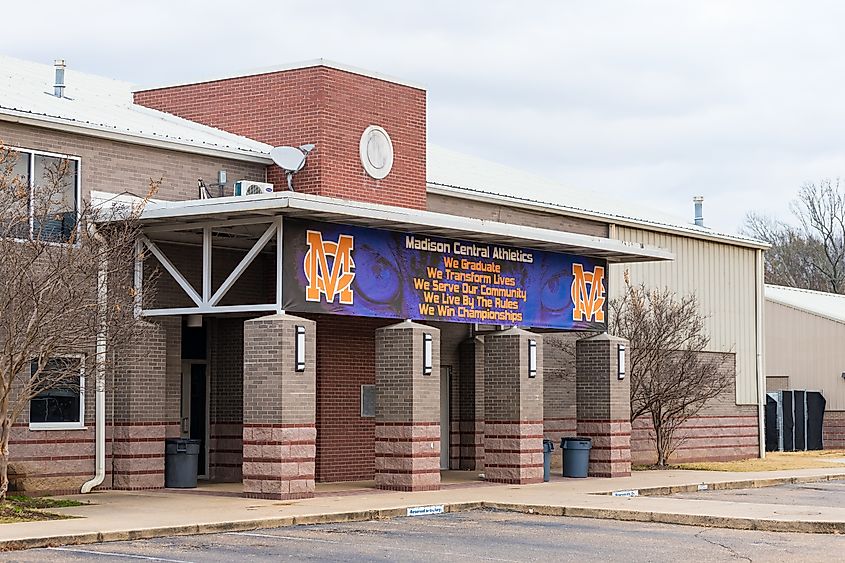 Madison Central High School Athletics Building in Madison, Mississippi. Editorial credit: Chad Robertson Media / Shutterstock.com