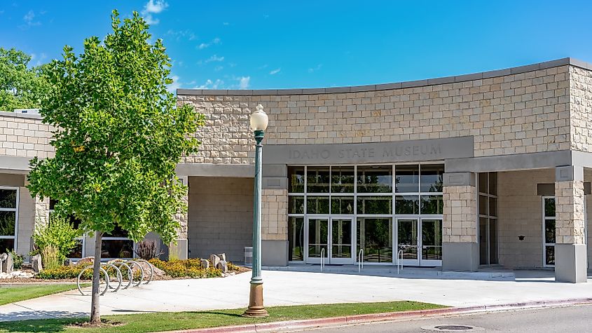 The entrance to the Idaho State Museum in Boise, Idaho