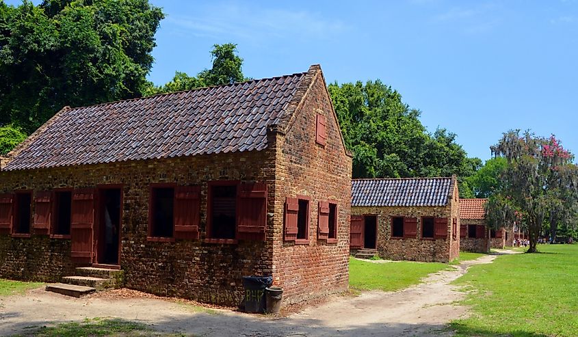 Slave cabins in Boone Hall Plantation in Mount Pleasant