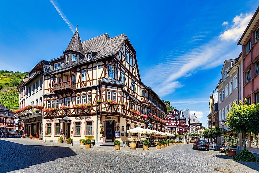 Beautiful buildings in Bacharach, Germany