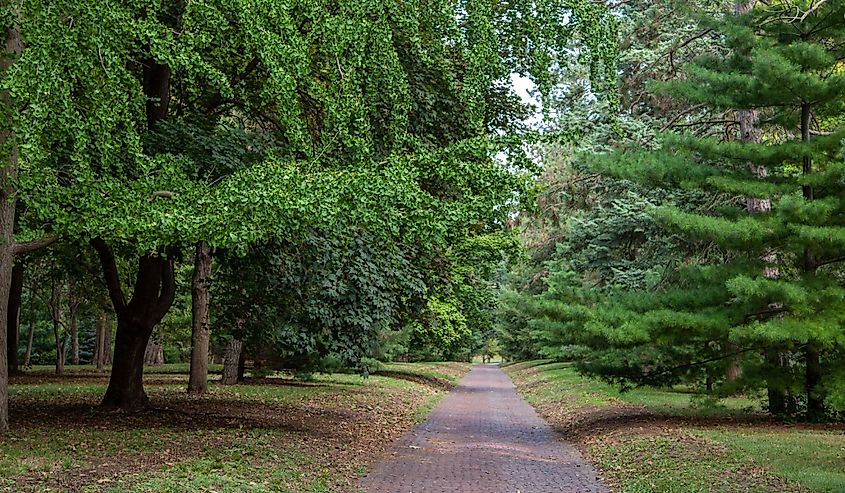 Brick Paths at the Arbor Lodge, Nebraska