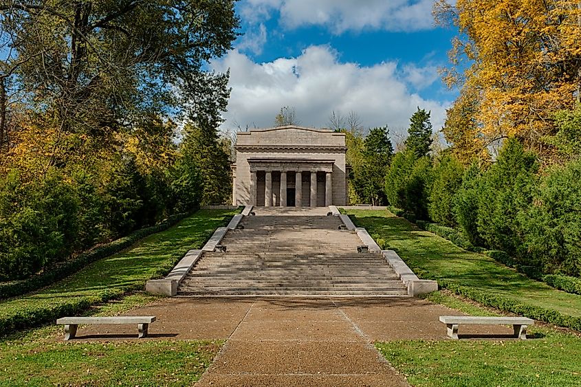 The first Lincoln Memorial building (1911) at Abraham Lincoln Birthplace National Historical Park in Hodgenville, Kentucky