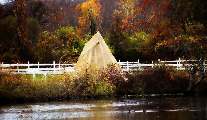 Indian Teepee In Warren Rhode Island