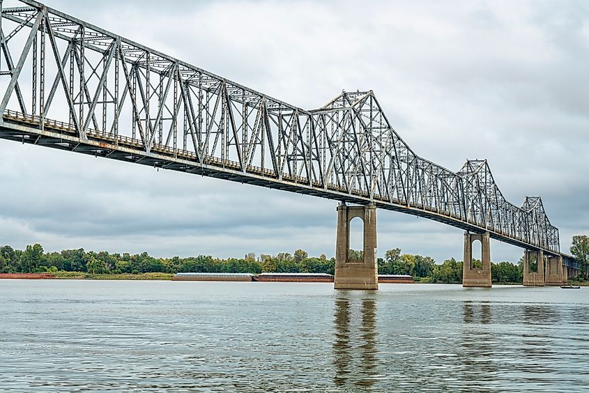 The cantilever Cairo Ohio River Bridge, a vital crossing between Wickliffe, Kentucky, and Cairo, Illinois.