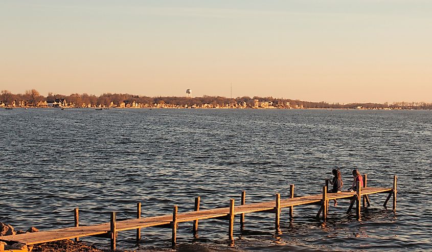 Dock in Clear Lake, Iowa.