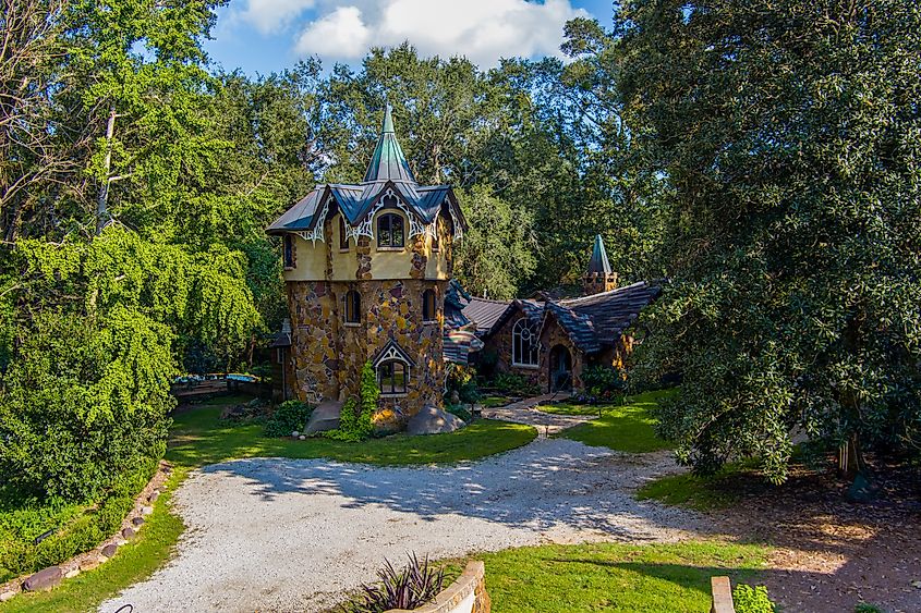 The Storybook Castle Bed and Breakfast in Fairhope, Alabama. Editorial credit: George Dodd III / Shutterstock.com