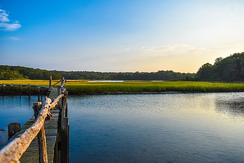 Sunrise on the Mashomic Preserve on Shelter Island, NY.