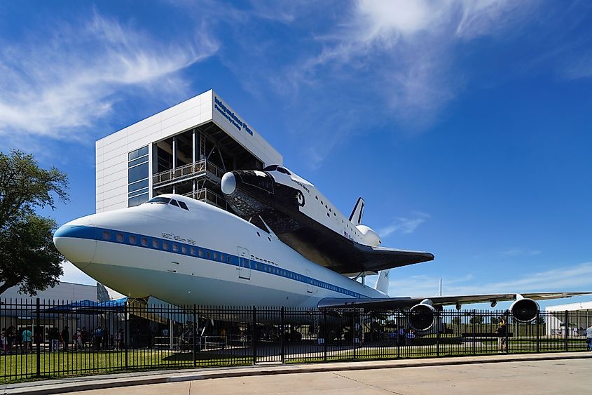 Space shuttle in the Space Center in Houston.