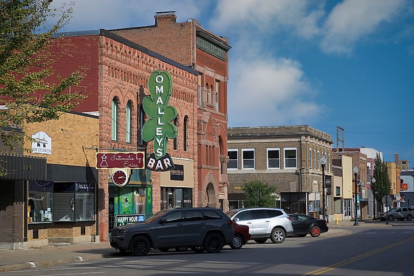Historic buildings in downtown Yankton, South Dakota