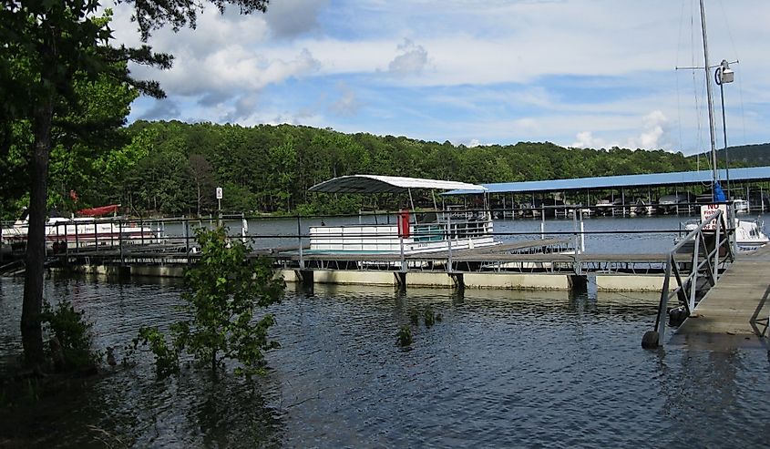 Marina at Fairfield Bay Park in Arkansas.