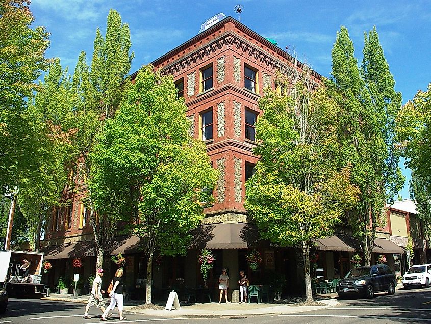 Hotel Oregon in Downtown in McMinnville, Oregon, USA.